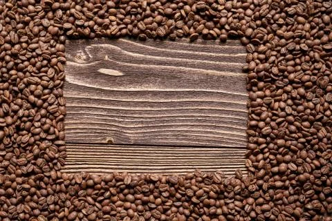 Roasted brown coffee beans Stock Photos