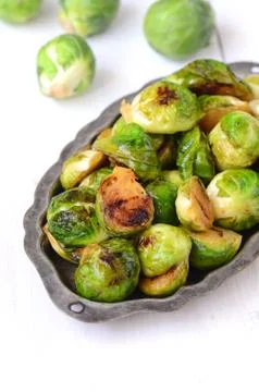 Roasted Brussel Sprouts Stock Photos