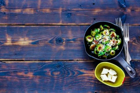 Roasted brussels sprouts Stock Photos