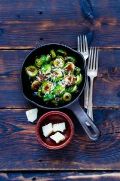 Roasted brussels sprouts Stock Photos