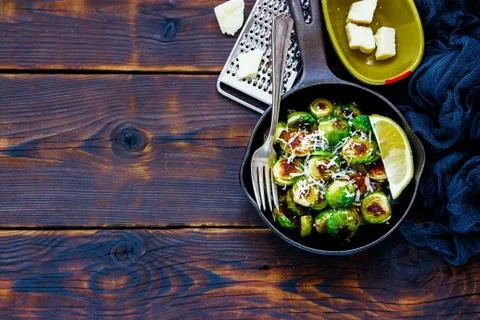 Roasted brussels sprouts Stock Photos