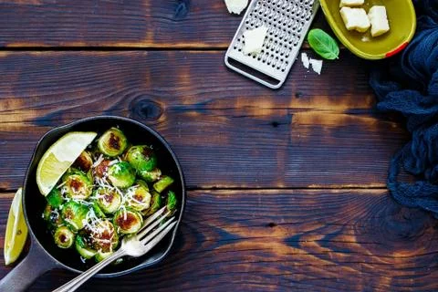 Roasted brussels sprouts Stock Photos