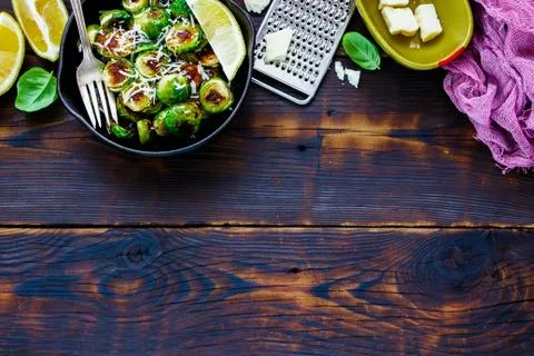 Roasted brussels sprouts Stock Photos
