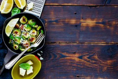 Roasted brussels sprouts Stock Photos