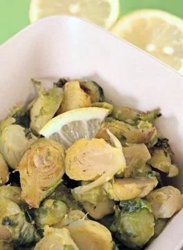 Roasted brussels sprouts Stock Photos