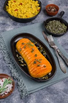 Roasted Butternut squash Stock Photos