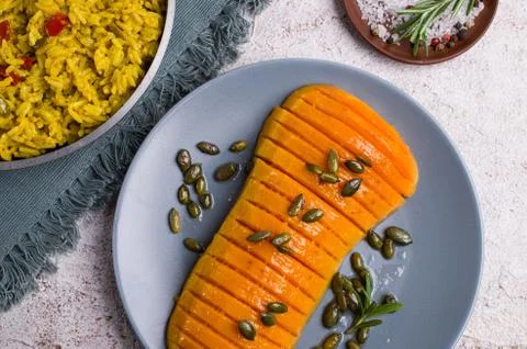 Roasted Butternut squash Stock Photos