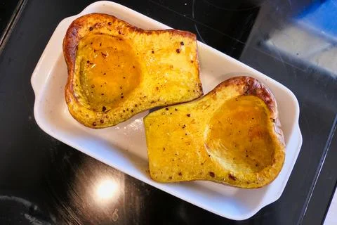 Roasted Butternut Squash. Stock Photos