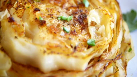 Roasted cabbage Stock Footage 164971974