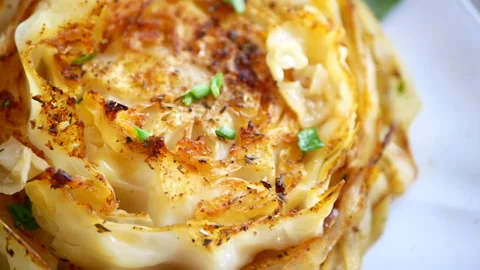 Roasted cabbage Stock Footage 164972012