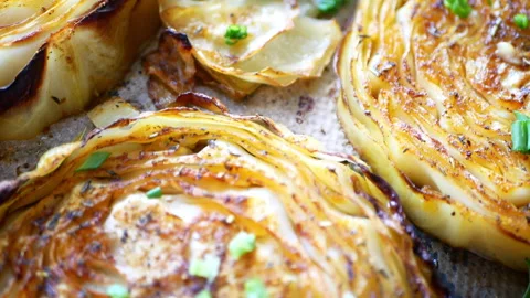 Roasted cabbage Stock Footage 164972106