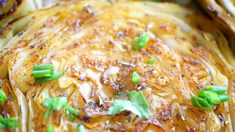 Roasted cabbage Stock Footage 164972137