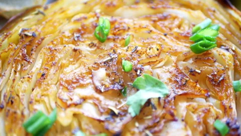 Roasted cabbage Stock Footage 164972243