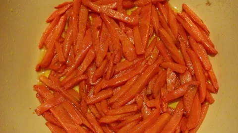 Roasted Carrots for pilaf Vídeo Stock 46246385
