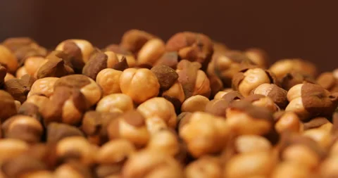 Roasted chana dal displayed in an Indian market Stock Footage 324211206