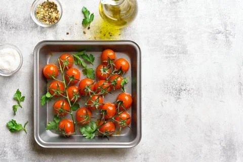 Roasted cherry tomatoes Foto stock