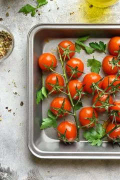 Roasted cherry tomatoes Foto stock