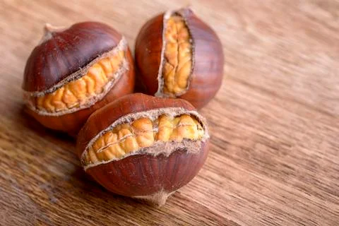 Roasted chestnut Fotos Stock