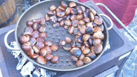 Roasted chestnuts Stock Footage 114668950