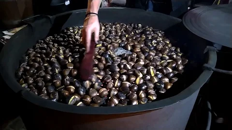Roasted chestnuts Stock-Footage 121845758