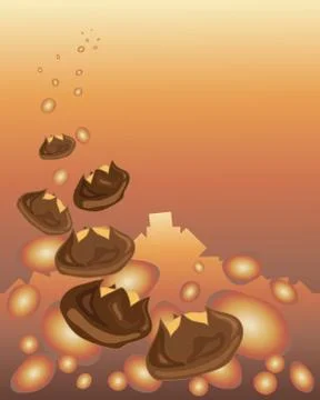 Roasted chestnuts Stock Illustration
