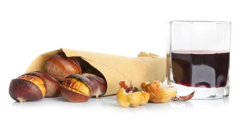 Roasted chestnuts Stock Photos
