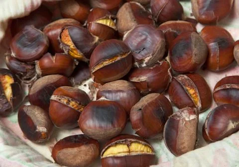 Roasted chestnuts Stock Photos