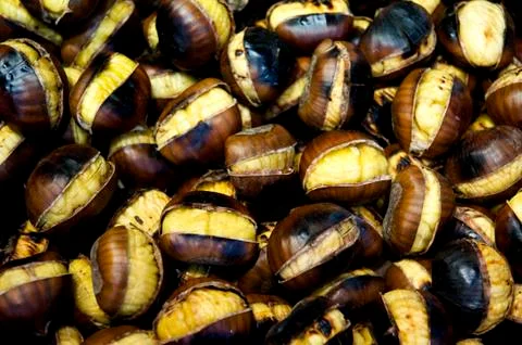 Roasted chestnuts Stock Photos