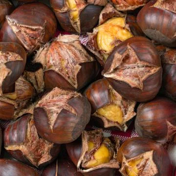 Roasted chestnuts Stock Photos