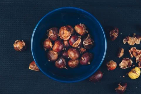 Roasted chestnuts Stock Photos