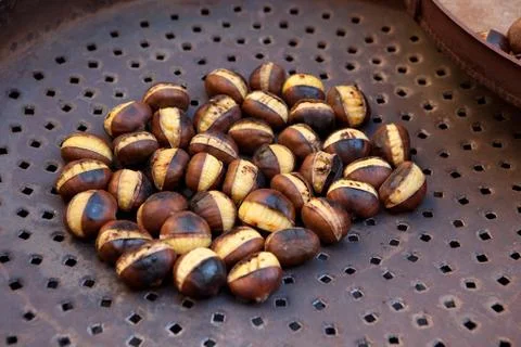 Roasted chestnuts Stock Photos