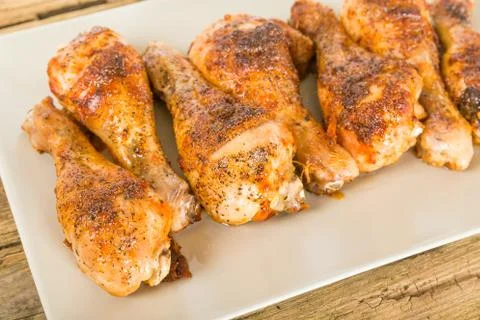 Roasted chicken background Stock Photos