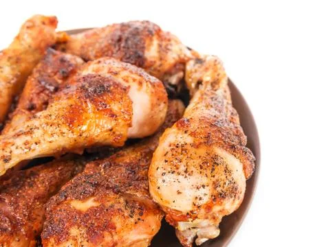 Roasted chicken background Stock Photos