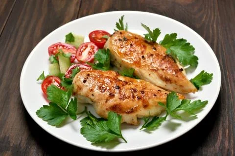Roasted chicken breast Foto stock