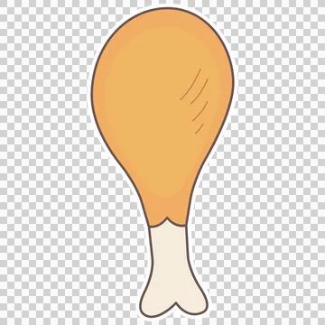 Roasted chicken drumstick Stock Illustration