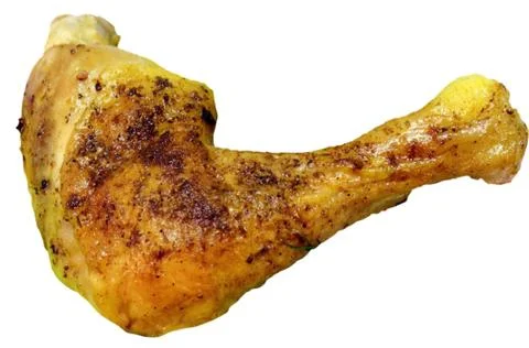 Roasted chicken drumstick Stock Photos