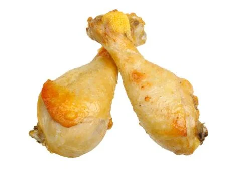 Roasted chicken drumsticks Stock Photos