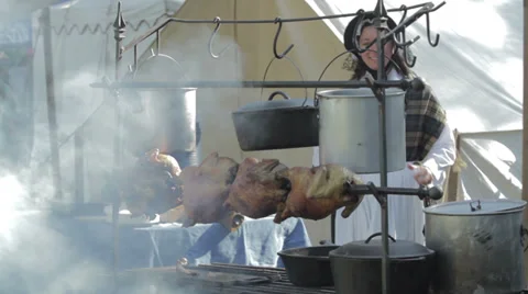 Roasted Chicken Stock Footage 34168089