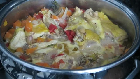 Roasted chicken Stock-Footage 75143211