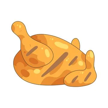 Roasted chicken Stock Illustration