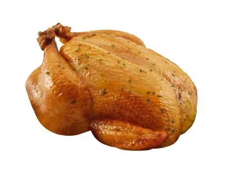 Roasted chicken isolated Stock Photos