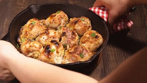 Roasted chicken legs Stock Footage 72922300