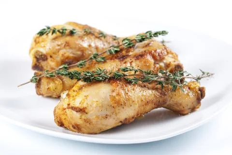 Roasted chicken legs Stock Photos