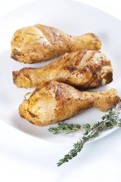 Roasted chicken legs Stock Photos