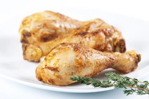 Roasted chicken legs Stock Photos