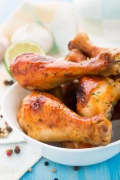 Roasted chicken legs Stock Photos