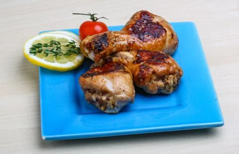 Roasted chicken legs Stock Photos