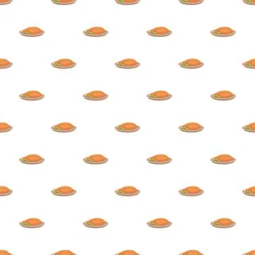 Roasted chicken meal seamless pattern background Stock Illustration