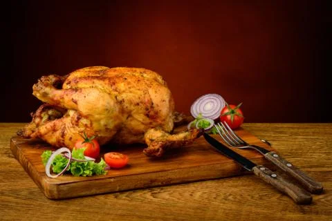 Roasted chicken meat Stock Photos