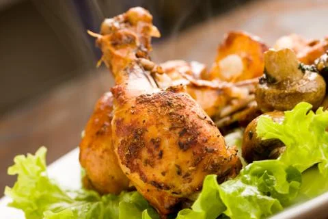 Roasted chicken Foto stock